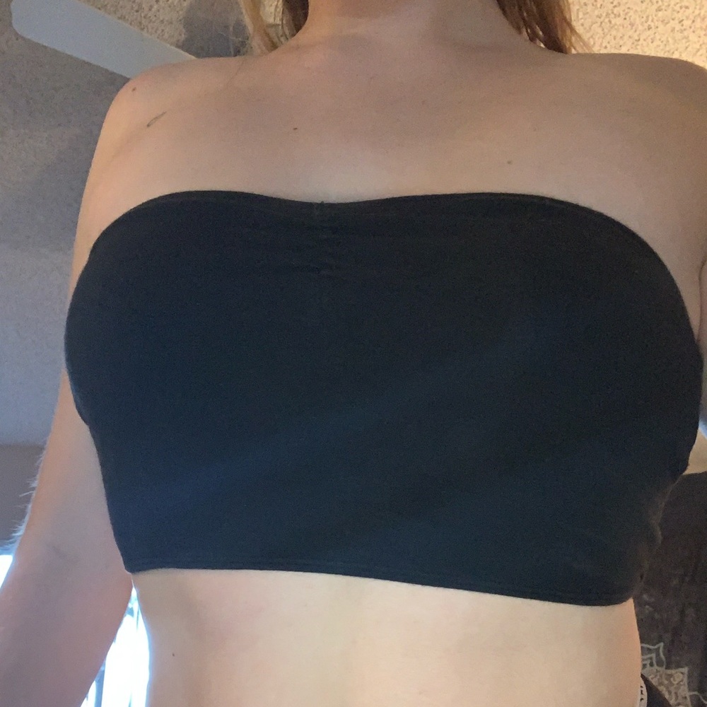 Black Cropped Tube Top❤️